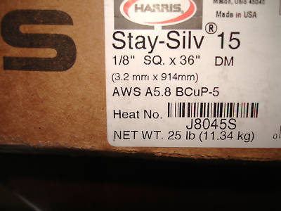 New 25 lbs harris stay silv 15 silver brazing alloy 