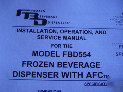 Frozen beverage dispenser FBD554 w/ afc - carbonated 