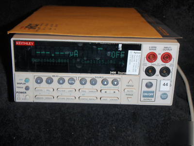 Keithley 2400 sourcemeter, recent calibration with docs