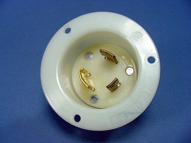 Leviton L11-30 locking flanged inlet plug 30A 250V 3Ã¸