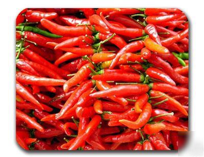 Red chili pepper peppers mexican mouse pad mousepad