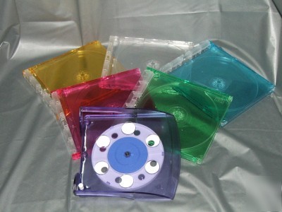 100 interlocking cd dvd cases, movie storage jewel box