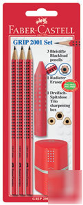 New faber castell grip 2001 red set (5PC) on blister