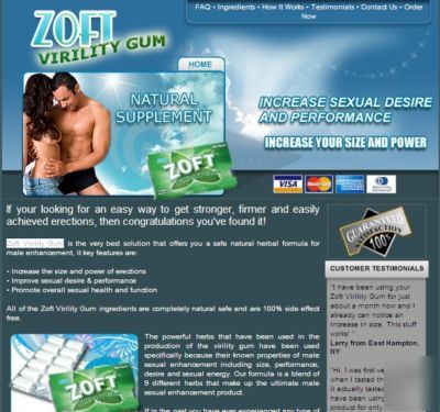 $ zoft penis enlargement virility gum website business