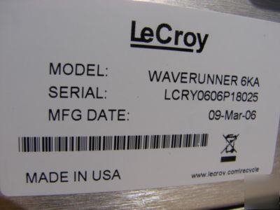 Lecroy waverunner 6030A oscilloscope 350 mhz excellent 