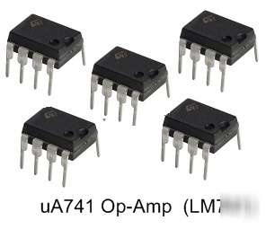 10PCS - UA741 op-amp 8-pin dip (lm 741 ua 741 LM741) 