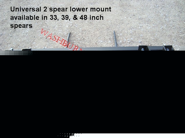 Hay bale tractor loader carrier 2 spear spike tine 48L