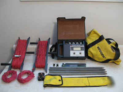 Megger DET5/4D earth tester kit w acc. used - working