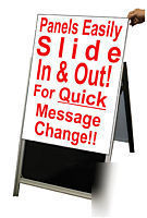Aluminum a frame sandwich sign with out inserts 24X48