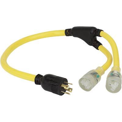 Coleman 3FT., 10-gauge generator cord w/y adapter