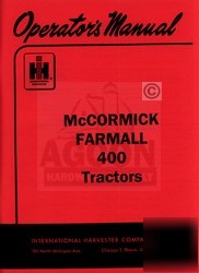 Farmall international 400 gas operators owners manual