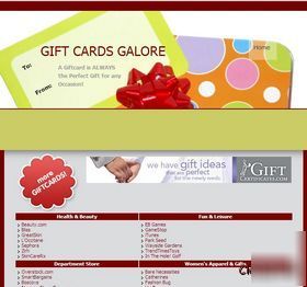 Gft card & certificate ebay, amazon affiliate website.
