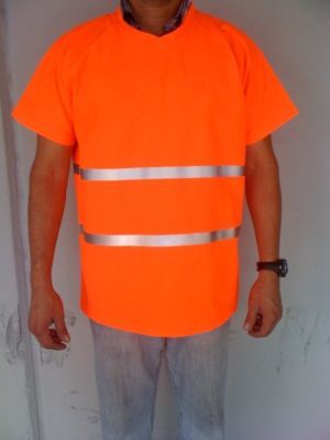 Qty 10 - high visibility orange safety t shirts