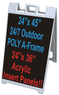 Signicade a frame black acrylic sandwich signboard 2436