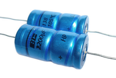 Bcomponents 138 aml axial lead capacitors 2200UF / 16V 