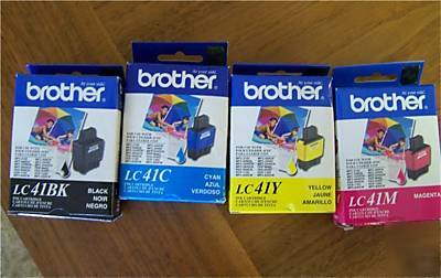 Brother fax ink cartridges LC41BK, LC41M, LC41C LC41Y