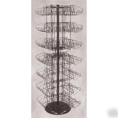 New 1 - 112 pocket book floor spinner display rack