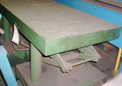  lexco hydraulic die table 4,000 lb cap 30 x 60 table