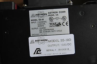 Astron ss-30D desktop switching 30 amp power supply
