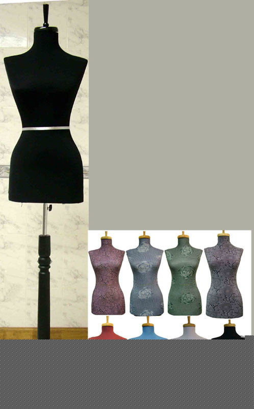 Female mannequin dress & slacks form blk/blk +3 covers