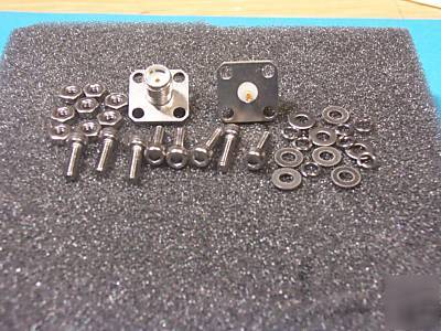 New sma stainless steel 4 hole panel sockets qty.2 