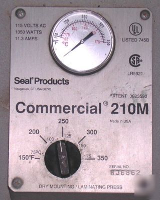 Dry mounting heat press, seal products model 210M