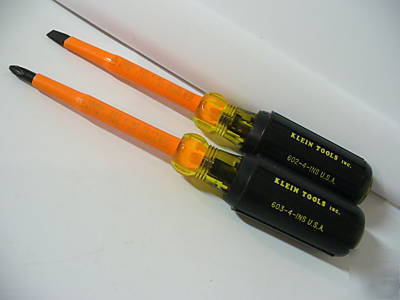Klein tools 2 electrician's insulated screwdrivers