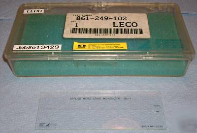 Leco microscope stage micrometer calibration slide 5