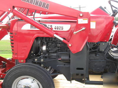 Mahindra 4025 2WD with front end loader and attachments