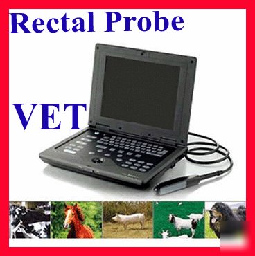 Vet ultrasound scanner system with 7.5MHZ rectal probe 