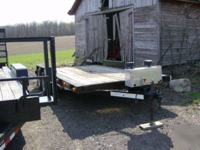 16' low profile car trailer ramps/wirless winch