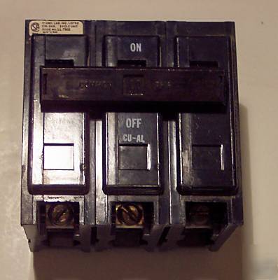 BR3100 circuit breaker 100 a 3 pole bryant westinghouse