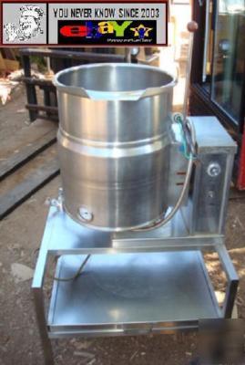 Commercial vulcan hart VEC10 steam jacketed tilt kettle