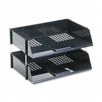 Deflect-o industrial tray, stacking, extra-wide, sid...