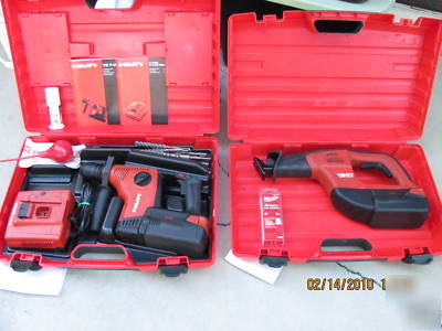 Hilti te 7-a drill & wsr 36-a saw cpc combo kit nice