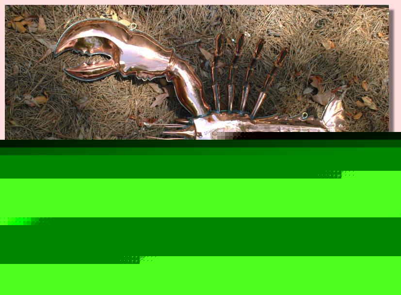 Maine lobster giant copper claws old weathervane sty
