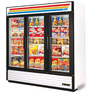 True gdm-72F glass door merchandiser, reach-in freezer,