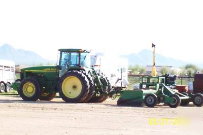 2001 john deere 8410 4X4 tractor laser land scraper gd