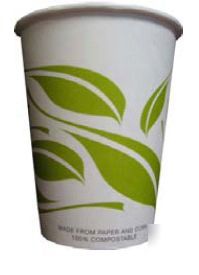 Compostable hot cups 12 oz 1000 cups