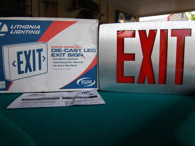 New lithonia lighting LQC1RELN led exit sign in box 