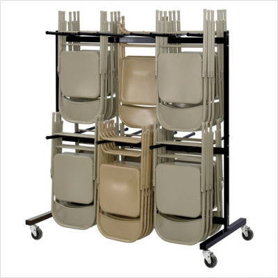 Safco products two tier chair cart in black