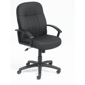 New boss black fabric mid-back executive office chair 