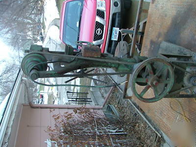 Old drill press, antique production drill press