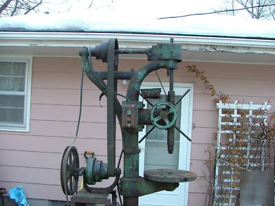 Old drill press, antique production drill press