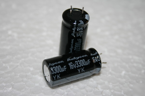 3300UF 16V radial capacitor rubycon (X20) FBA19D