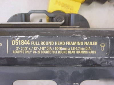 Dewalt D51844 20 degree full round head framing nailer