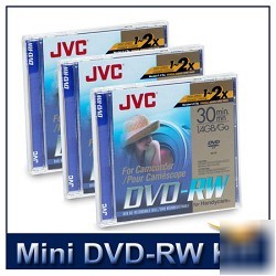 Jvc 6-pk 1.4GB dvd-rw rewriteable f/ sony camcorders