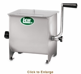 Lem manual 17 lb. stainless steel meat mixer # 654