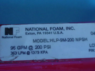 National foam kiddie fire handline proportioner nozzle