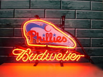 Philadelphia phillies budweiser neon light bar sign 18